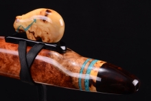 Amboyna Burl Native American Flute, Minor, Low D-3, #G58A